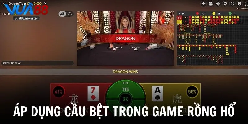 Sử dụng cầu bệt vào cách chơi rồng hổ tạo nên trải nghiệm hiệu quả